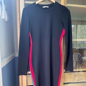 Zara Black Dress with Red Accents